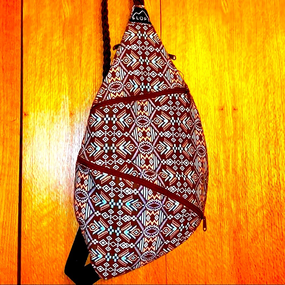 Slope padded sling backpack lunch tote gear bag laptop bag canvas tribal print